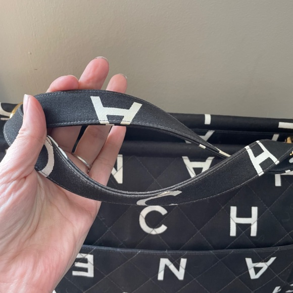 SOLD Chanel 1997 Canvas Letters Logo Tote - Picture 11 of 16